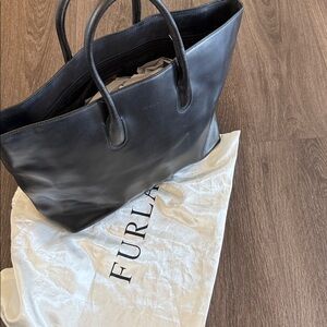 Vintage FURLA black tote bag